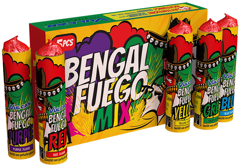 2011 Bengal Fuego Mix T&T Fireworks Vulcan Europe Bengaals Vuur Bengaals Vuurwerk Vuurwerkbengalen