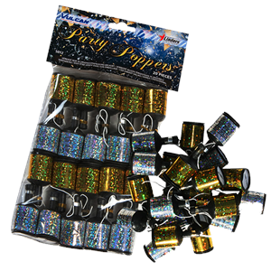 5012 Party Poppers Partypoppers Confetti Gouden Party Poppers Zilveren Party Poppers Vulcan Europe T&T Fireworks