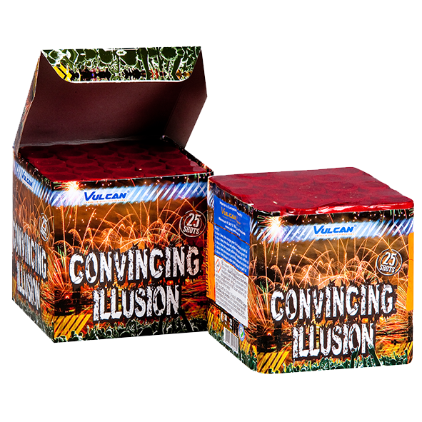 1105 Convincing Illusion Covincing Illusion Vulcan Verpakking Vulcan Europe Vulcan Fireworks Cake Compact Vuurwerkbatterij T&T Fireworks