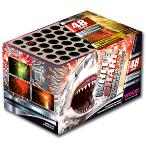 353414 84 White Shark Whiteshark Cake Compact Weco Feuerwerk Weco Fireworks Weco Vuurwerk T&T Fireworks