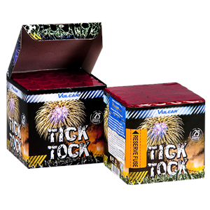 1102 Tick Tock Ticktock Vulcan Ticktock Vulcan Europe Vulcan Fireworks Cake Compact Vuurwerkbatterij T&T Fireworks