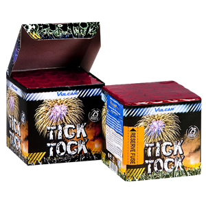 1102 Tick Tock Ticktock Vulcan Ticktock Vulcan Europe Vulcan Fireworks Cake Compact Vuurwerkbatterij T&T Fireworks