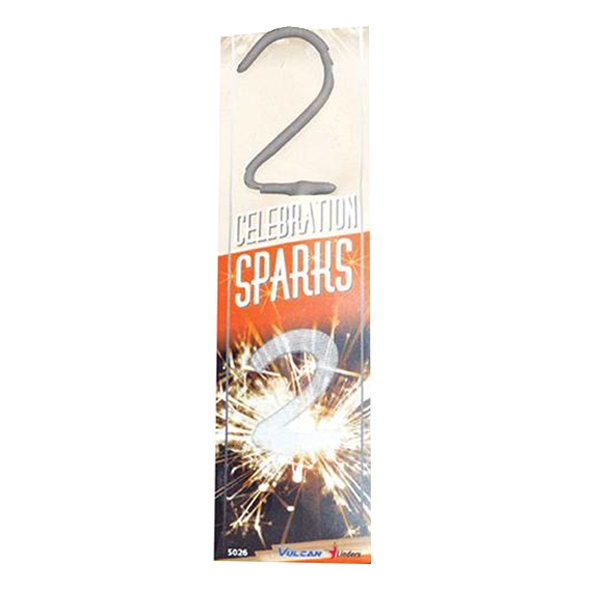 5026 Sparkler 2 Sterretje 2 Cijfer 2 Sparkler Sparklers Number Sparklers Vuurwerknummers Nummer 2 Sparkler Sterretje Nummer 2 Cijfer 2 Vuurwerk Feestvuurwerk F1 T&T Fireworks