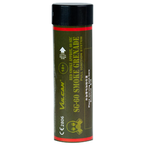 80036 SG 60 Red Smoke Grenade Vulcan Wire Pull Single