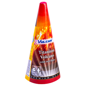 1112 Titanium Volcano Vulcan Europe Fontein Met Rode Vlam Vuurwerkfontein Fountains T&T Fireworks Stil Vuurwerk Low Noise Fireworks Diervriendelijk Vuurwerk