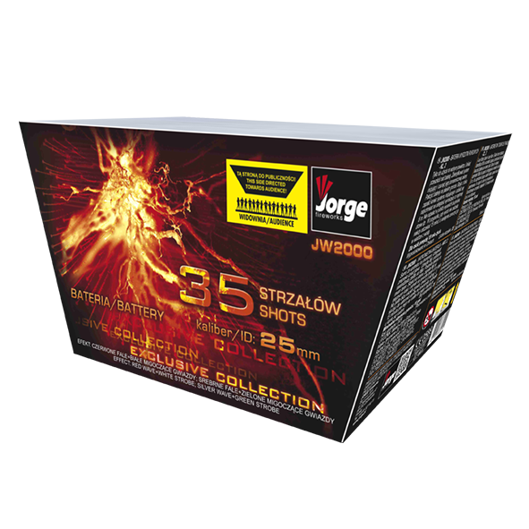 JW2000 Exclusive Collection Jorge Fireworks Waaier Fan Shape Vuurwerk Vuurwerkbatterij Vuurwerkbox Fireworks Compact