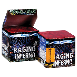 1103 Raging Inferno Raging Inferno Vulcan Vulcan Europe Vulcan Fireworks Cake Compact Vuurwerkbatterij T&T Fireworks