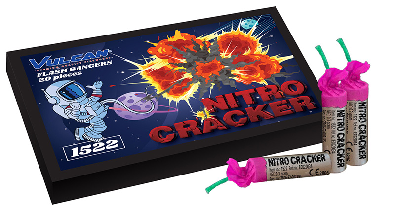 1522 Nitro Cracker Vulcan Europe T&T Fireworks Banger Flash Banger Bommetjes Knalvuurwerk Knalgoed Knallers