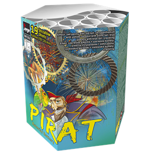 JW162 Pirat Jorge 19 Shots 19Sh Pirat Vuurwerkbatterij Jorge Fireworks Cake Compact T&T Fireworks