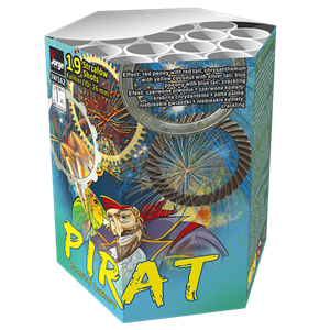 JW162 Pirat Jorge 19 Shots 19Sh Pirat Vuurwerkbatterij Jorge Fireworks Cake Compact T&T Fireworks