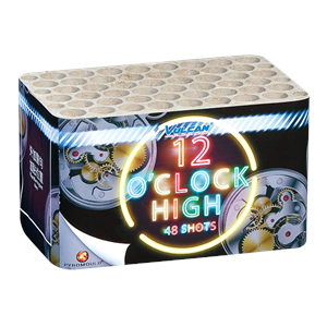 1630 12 O'clock High 48 Shots Pyromould Cake 12 O'clock Vulcan Vulcan Europe Vulcan Fireworks Pyromould Cake Compact T&T Fireworks