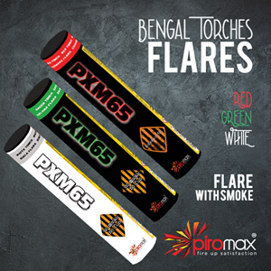 Piromax PXM65 Flares Bengaals Vuur Bengaalse Fakkels Bengaalse Handfakkels Bengal Torches Bengal Fire