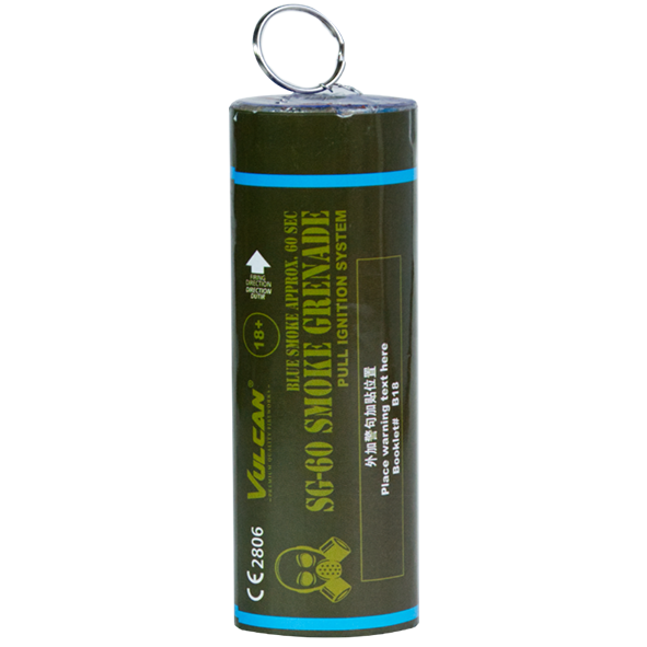 80038 SG 60 Blue Smoke Grenade Vulcan Wire Pull Single Ring