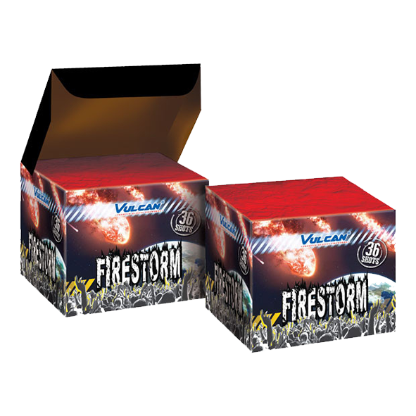 1623 Firestorm Firestorm Vulcan Fire Storm Verpakking Vuurwerkbatterij 36 Shots Vulcan Europe Vulcan Fireworks 36 Shots Cake 36Shots Compact T&T Fireworks