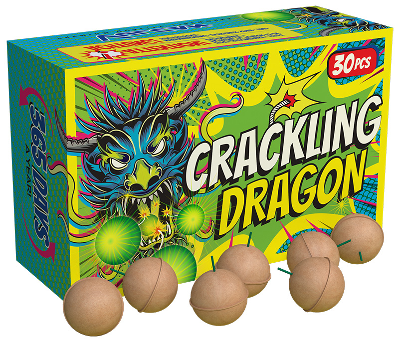 1656 Crackling Dragon Knetterballen F1 Vuurwerk Junior Vuurwerk Junior Fireworks Knetterballetjes Kalvuurwerk Knettervuurwerk Kindervuurwerk Jeugdvuurwerk T&T Fireworks