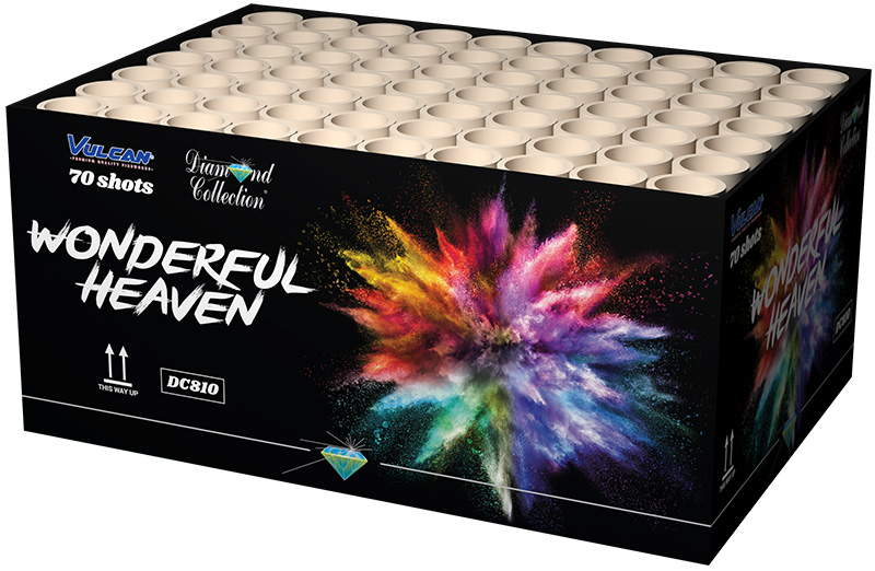 DC810 Wonderful Heaven Vulcan T&T Fireworks Siervuurwerk Vuurwerkcake Vuurwerkpotten 70 Shots