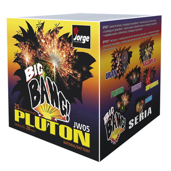 JW05 Big Bang Pluton Jorge Big Bang Serie Big Bang Seria Vuurwerkbatterij Jorge Fireworks Cake Compact T&T Fireworks