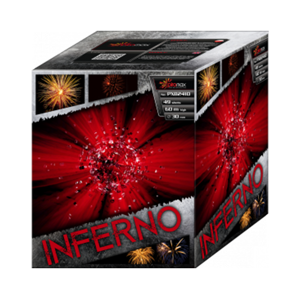 PXB2117 Inferno Inferno 25 Shots Piromax Piromax Fireworks Piromax Fajerwerki Cake Compact Vuurwerkbatterij T&T Fireworks (1)
