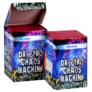 1107 Dr. Pyro Chaos Machine Dr.Pyro Doctor Pyro Dr.Pyro Vulcan Chaos Machine 16 Shots Vulcan Europe Vulcan Fireworks Cake Compact Vuurwerkbatterij T&T Fireworks