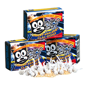 PC007 Tricky Tricky Vuurwerk Gooibommetjes Werpbommetjes Kindervuurwerk Junior Vuurwerk Grondvuurwerk F1 Vulcan Europe T&T Fireworks