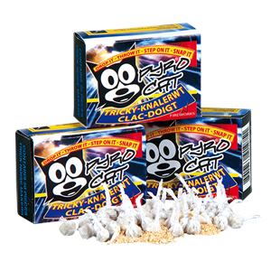 PC007 Tricky Tricky Vuurwerk Gooibommetjes Werpbommetjes Kindervuurwerk Junior Vuurwerk Grondvuurwerk F1 Vulcan Europe T&T Fireworks