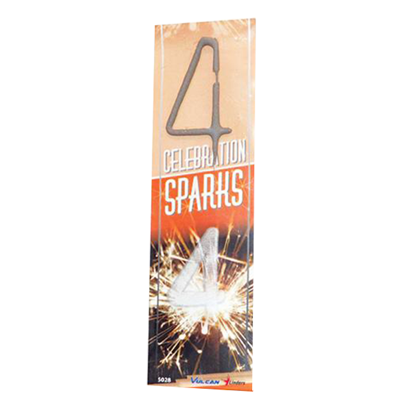 5028 Sparkler 4 Sterretje 4 Cijfer 4 Sparkler Sparklers Number Sparklers Vuurwerknummers Nummer 4 Sparkler Sterretje Nummer 4 Cijfer 4 Vuurwerk Feestvuurwerk F1 T&T Fireworks