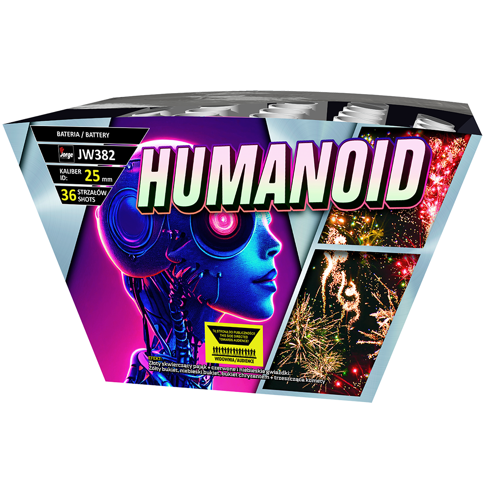 JW382 HUMANOID Jorge Fireworks Jorge Fajerwerki T&T Fireworks Siervuurwerk Fan Shape Vuurwerkbatterij Vuurwerk Polen