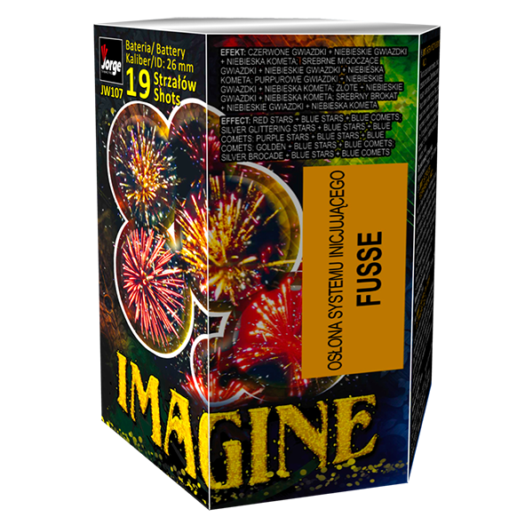 JW107 Imagine Jorge 19 Shots 19Sh Imagine Vuurwerkbatterij Jorge Fireworks Cake Compact T&T Fireworks