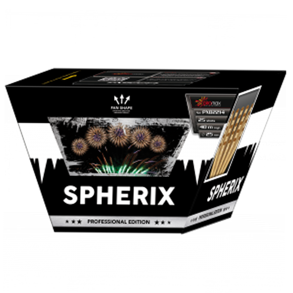 PXB2214 Spherix Piromax Fajerwerki Piromax Fireworks Fan Shape Vuurwerkbatterij Waaier