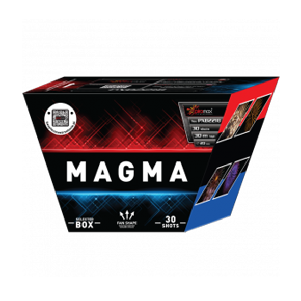 PXB2218 Magma Piromax Fireworks Piromax Fajerwerki Fan Shape Vuurwerkbatterij Waaier T&T Fireworks