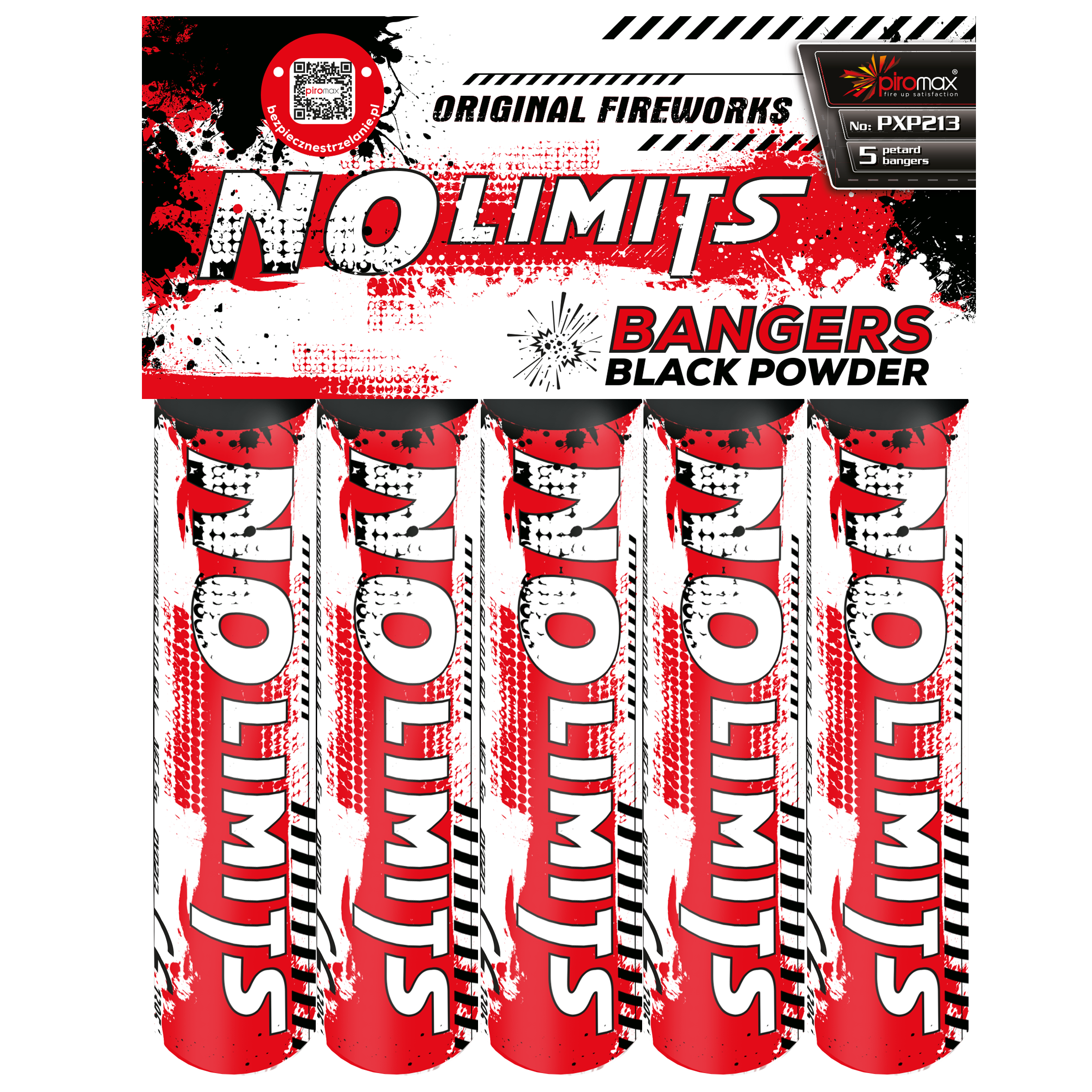 PXP213 No Limits Crackers Bangers Knalvuurwerk Bommetjes T&T Fireworks Piromax Fireworks Piromax Fajerwerki