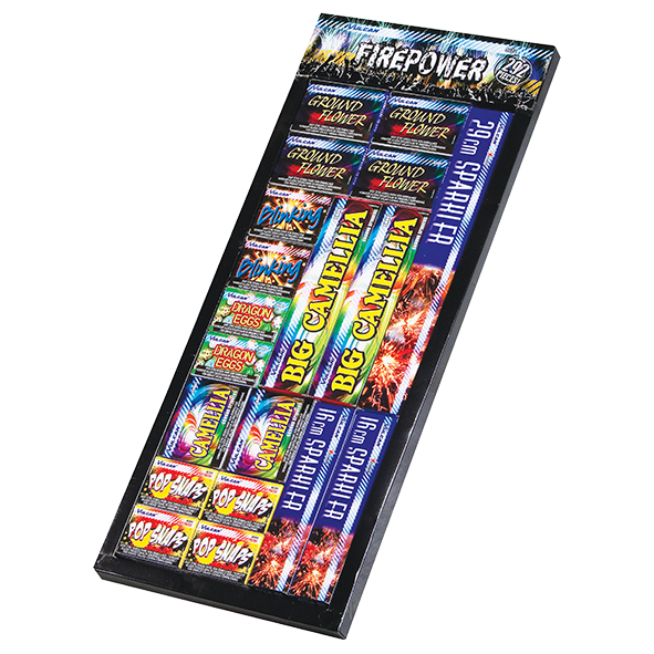 5022 Firepower Fire Power Assortment Firepower Assortiment Jeugdassortiment Pakket Kindervuurwerk Vuurwerkpakket Vuurwerk Kids Laag Vuurwerk Geluidsarm Vuurwerk Vulcan Europe T&T Fireworks