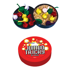 5037 Jumbo Tricky Jumbo Knalerwt Jumbowerpbommetjes Gooibommetjes XL Tricky XL Knalerwten XL Vulcan Europe Junior Vuurwerk Kindervuurwerk T&T Fireworks