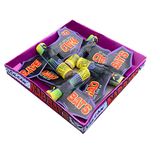1128 Mad Bats Verpakking Tollende Vleermuizen Mad Bats Vulcan Europe Vliegende Vleermuizen Junior Vuurwerk Vuurwerk Jongeren Spinners T&T Fireworks