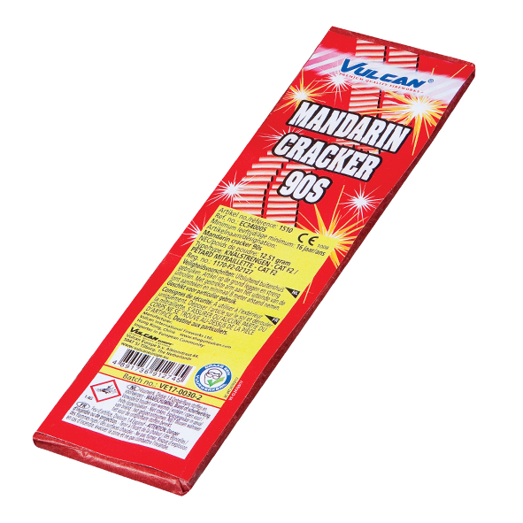 1510 Mandarine Cracker 90 Shots Vulcan Europe Ratelband 90 Shots Cracker Knalvuurwerk