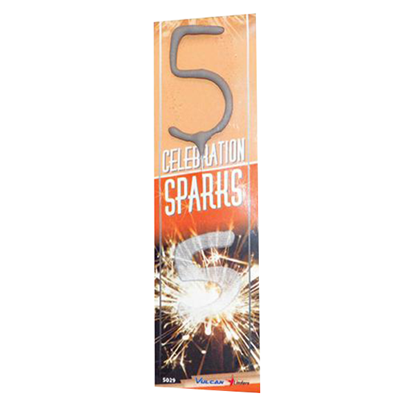 5029 Sparkler 5 Sterretje 5 Cijfer 5 Sparkler Sparklers Number Sparklers Vuurwerknummers Nummer 5 Sparkler Sterretje Nummer 5 Cijfer 5 Vuurwerk Feestvuurwerk F1 T&T Fireworks