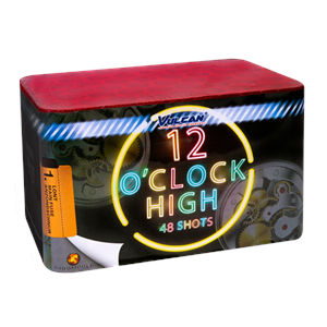 1630 12 O'clock High 48 Shots 12 O'clock Vulcan Vulcan Europe Vulcan Fireworks Pyromould Cake Compact T&T Fireworks