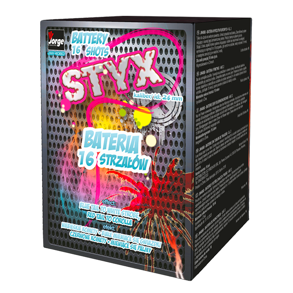 JW4060 Styx Jorge Styx 16Sh 16 Shots Vuurwerkbatterij Jorge Fireworks Cake Compact T&T Fireworks