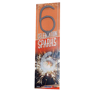 5030 Sparkler 6 Sterretje 6 Cijfer 6 Sparkler Sparklers Number Sparklers Vuurwerknummers Nummer 6 Sparkler Sterretje Nummer 6 Cijfer 6 Vuurwerk Feestvuurwerk F1 T&T Fireworks