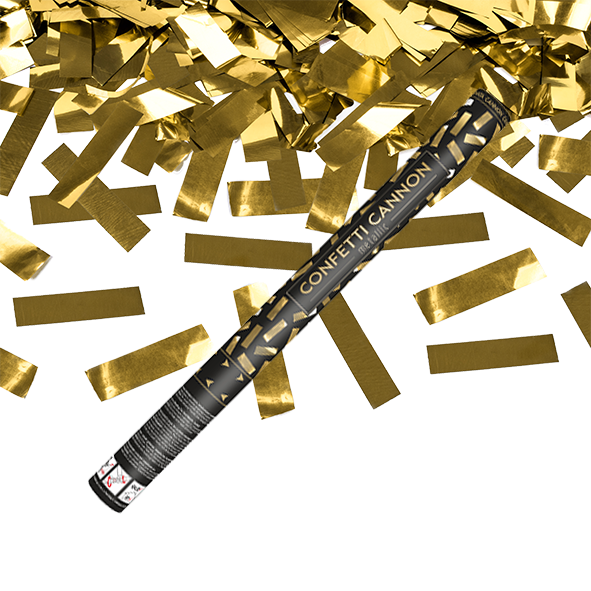 6239 Confetti Cannon 60Cm Gold Foil + Effect Handshooter Confetti Goud Gouden Confetti Confettikanon T&T Fireworks
