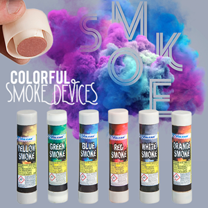 SMOKE DEVICES Gekleurde Rookbommen Smoke Device Red,Green,White,Orange,Black,Blue,Yellow Overview Image Color Smoke