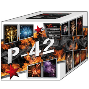 PXB2407 P 42 P42 Piromax P42 P 42 Piromax Piromax Fireworks Piromax Fajerwerki Cake Compact Vuurwerkbatterij T&T Fireworks