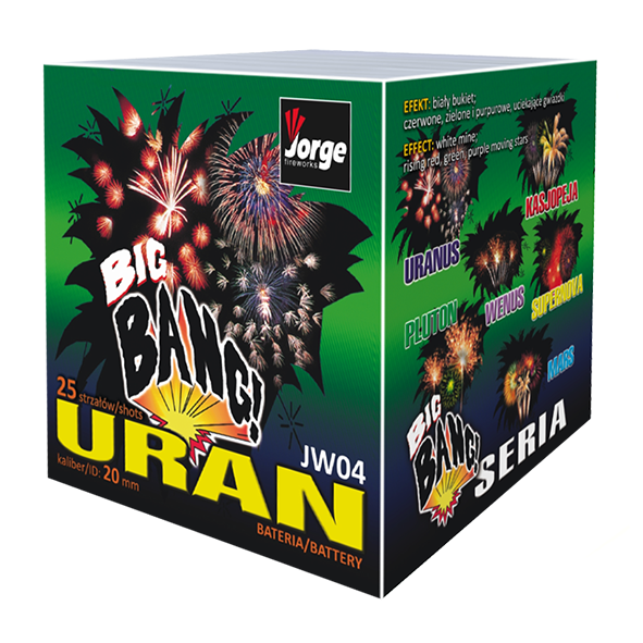 JW04 Uran Big Bang Serie Jorge Fireworks Jorge Fajerwerki Stil Vuurwerk Diervriendelijk Vuurwerk Low Noise Fireworks T&T Fireworks