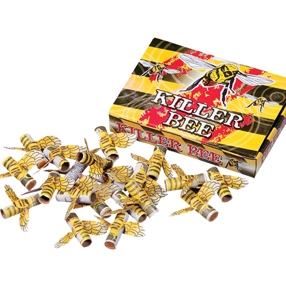 1143 Killerbee Bijen Bijtjes Vliegende Bijtjes Killerbees Vuurwerk Bees Klein Vuurwerk Junior Vuurwerk Spinning Bees Spinnende Bijen Vulcan Europe T&T Fireworks