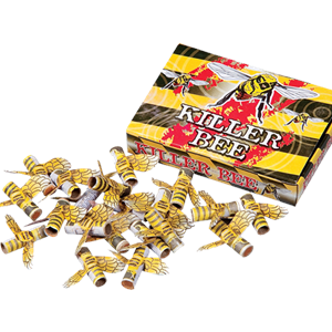 1143 Killerbee Bijen Bijtjes Vliegende Bijtjes Killerbees Vuurwerk Bees Klein Vuurwerk Junior Vuurwerk Spinning Bees Spinnende Bijen Vulcan Europe T&T Fireworks